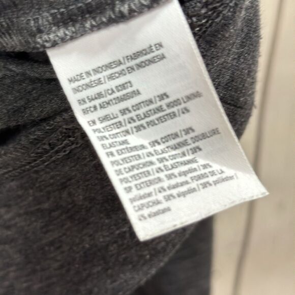 American Eagle Outfitters Mens Gray Lightweight Logo Pockets Pullover Hooded - Picture 11 of 16